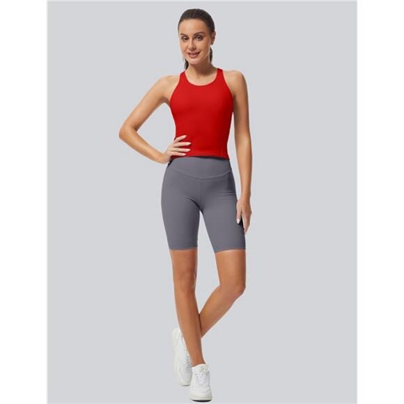 Workout Tank Tops for Women Racerback Basic Running Tanks Seamless - Picture 4 of 7